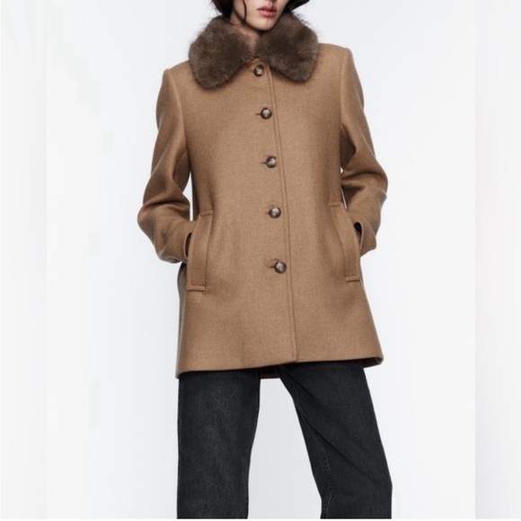 Zara Jackets & Blazers - Zara wool blend coat XS